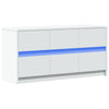 TV Cabinet with LED White 100x34x50 cm Engineered Wood