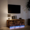 TV Cabinet with LED Smoked Oak 97x34x40 cm Engineered Wood