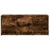 TV Cabinet with LED Smoked Oak 97x34x40 cm Engineered Wood