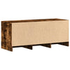 TV Cabinet with LED Smoked Oak 97x34x40 cm Engineered Wood