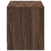 TV Cabinet with LED Brown Oak 97x34x40 cm Engineered Wood