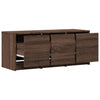 TV Cabinet with LED Brown Oak 97x34x40 cm Engineered Wood