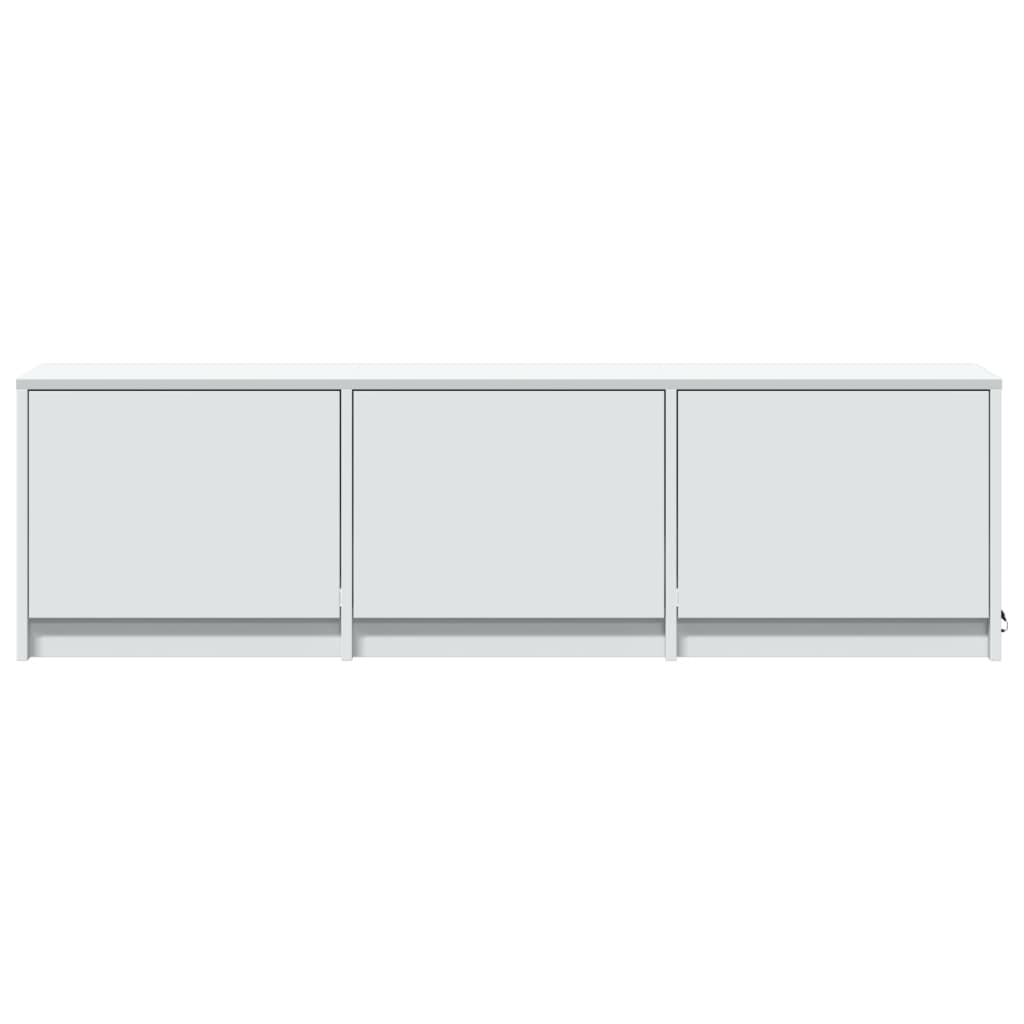 TV Cabinet with LED White 140x34x40 cm Engineered Wood