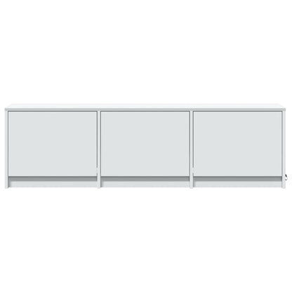 TV Cabinet with LED White 140x34x40 cm Engineered Wood