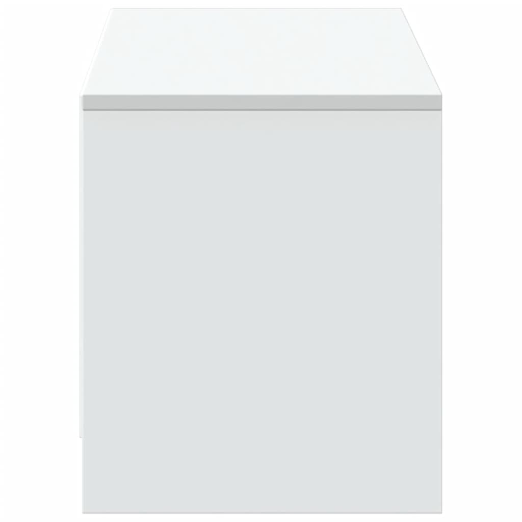 TV Cabinet with LED White 140x34x40 cm Engineered Wood