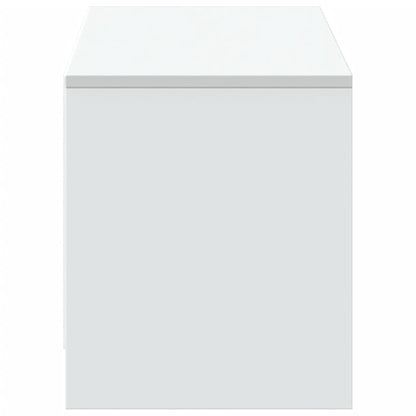 TV Cabinet with LED White 140x34x40 cm Engineered Wood
