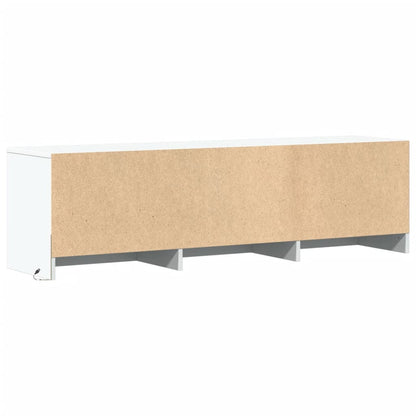 TV Cabinet with LED White 140x34x40 cm Engineered Wood