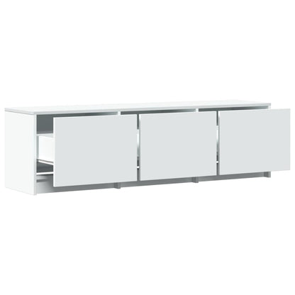 TV Cabinet with LED White 140x34x40 cm Engineered Wood