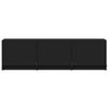 TV Cabinet with LED Black 140x34x40 cm Engineered Wood
