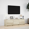 TV Cabinet with LED Sonoma Oak 140x34x40 cm Engineered Wood
