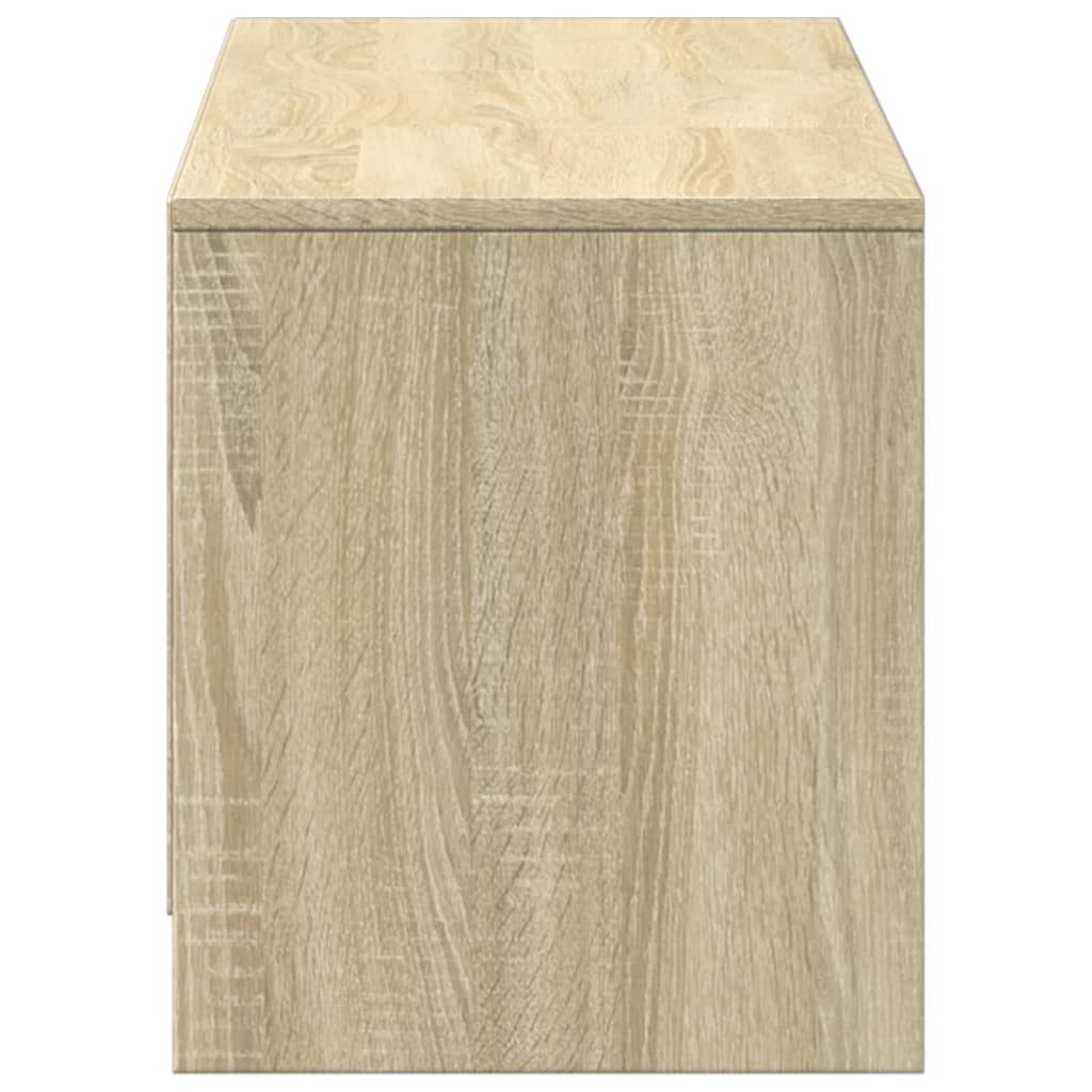 TV Cabinet with LED Sonoma Oak 140x34x40 cm Engineered Wood