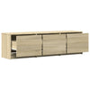 TV Cabinet with LED Sonoma Oak 140x34x40 cm Engineered Wood