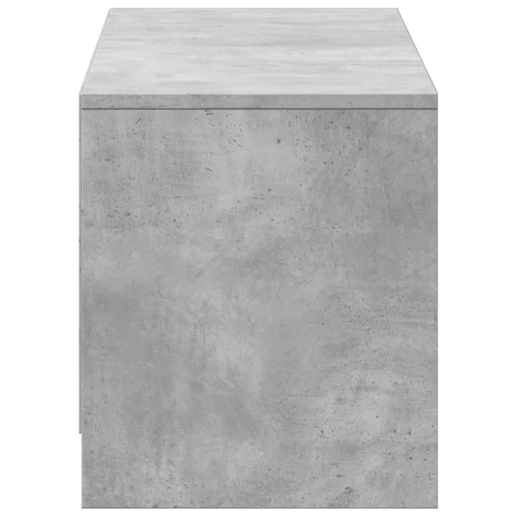TV Cabinet with LED Concrete Grey 140x34x40 cm Engineered Wood
