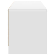 TV Cabinet with LED White 165x34x40 cm Engineered Wood