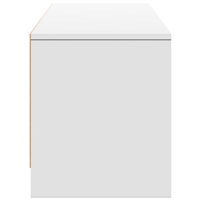 TV Cabinet with LED White 165x34x40 cm Engineered Wood