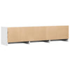 TV Cabinet with LED White 165x34x40 cm Engineered Wood