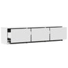 TV Cabinet with LED White 165x34x40 cm Engineered Wood