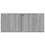 TV Wall Cabinet with LED Lights Grey Sonoma 80x31x35 cm