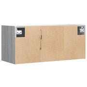 TV Wall Cabinet with LED Lights Grey Sonoma 80x31x35 cm