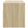 TV Wall Cabinet with LED Lights Sonoma Oak 100x31x35 cm