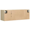 TV Wall Cabinet with LED Lights Sonoma Oak 100x31x35 cm