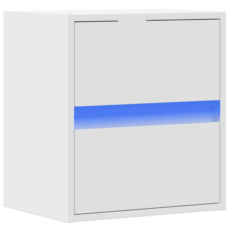 TV Wall Cabinet with LED Lights White 41x31x45 cm