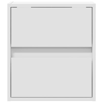 TV Wall Cabinet with LED Lights White 41x31x45 cm