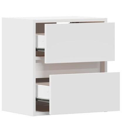 TV Wall Cabinets with LED Lights 2 pcs White 41x31x45 cm