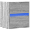 TV Wall Cabinet with LED Lights Grey Sonoma 41x31x45 cm