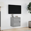 TV Wall Cabinet with LED Lights Grey Sonoma 41x31x45 cm