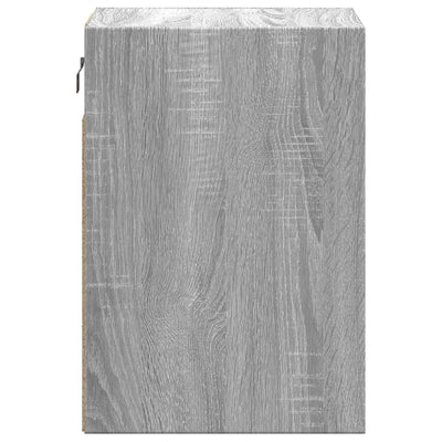 TV Wall Cabinet with LED Lights Grey Sonoma 41x31x45 cm