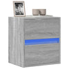 TV Wall Cabinet with LED Lights Grey Sonoma 41x31x45 cm