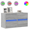 TV Wall Cabinets with LED Lights 2 pcs Grey Sonoma 41x31x45 cm