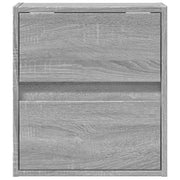 TV Wall Cabinets with LED Lights 2 pcs Grey Sonoma 41x31x45 cm