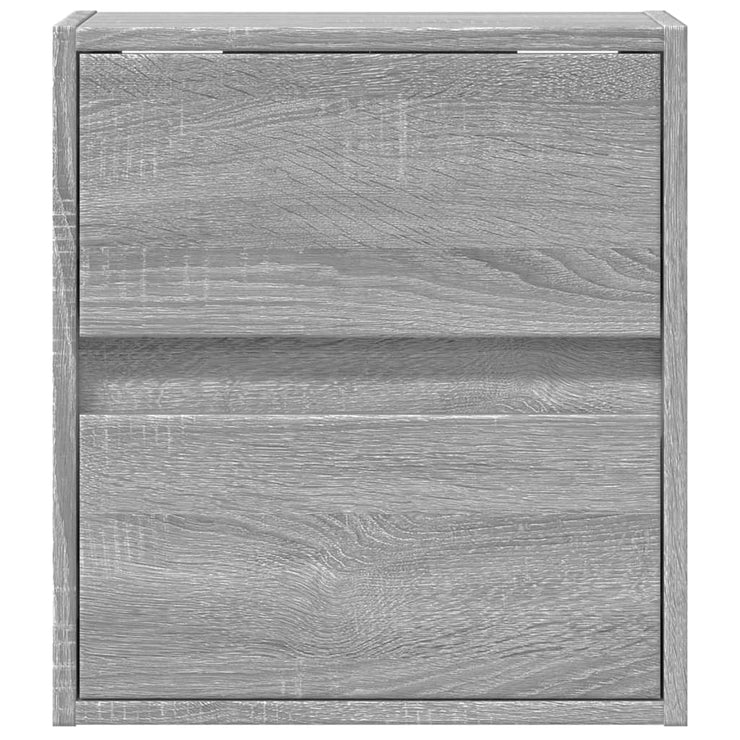 TV Wall Cabinets with LED Lights 2 pcs Grey Sonoma 41x31x45 cm