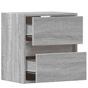 TV Wall Cabinets with LED Lights 2 pcs Grey Sonoma 41x31x45 cm
