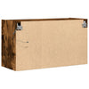 TV Wall Cabinet with LED Lights Smoked Oak 80x31x45 cm