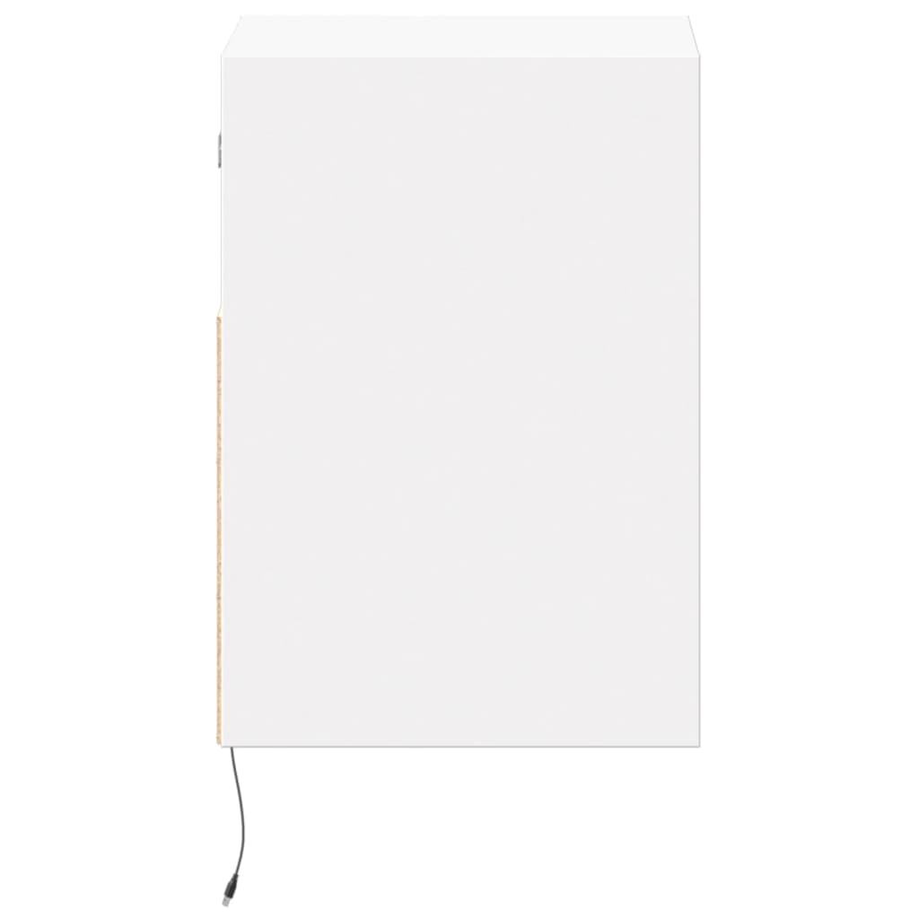 TV Wall Cabinet with LED Lights White 41x31x45 cm