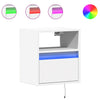 TV Wall Cabinets with LED Lights 2 pcs White 41x31x45 cm