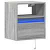 TV Wall Cabinet with LED Lights Grey Sonoma 41x31x45 cm