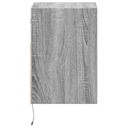 TV Wall Cabinet with LED Lights Grey Sonoma 41x31x45 cm