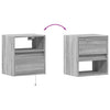 TV Wall Cabinets with LED Lights 2 pcs Grey Sonoma 41x31x45 cm