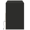 TV Wall Cabinet with LED Lights Black 130x31x45 cm