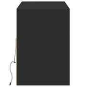 TV Wall Cabinet with LED Lights Black 130x31x45 cm