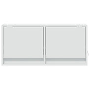 TV Wall Cabinet with LED Lights White 80x31x35 cm