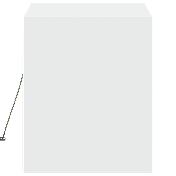 TV Wall Cabinet with LED Lights White 80x31x35 cm