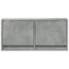 TV Wall Cabinet with LED Lights Concrete Grey 80x31x35 cm