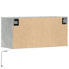 TV Wall Cabinet with LED Lights Concrete Grey 80x31x35 cm
