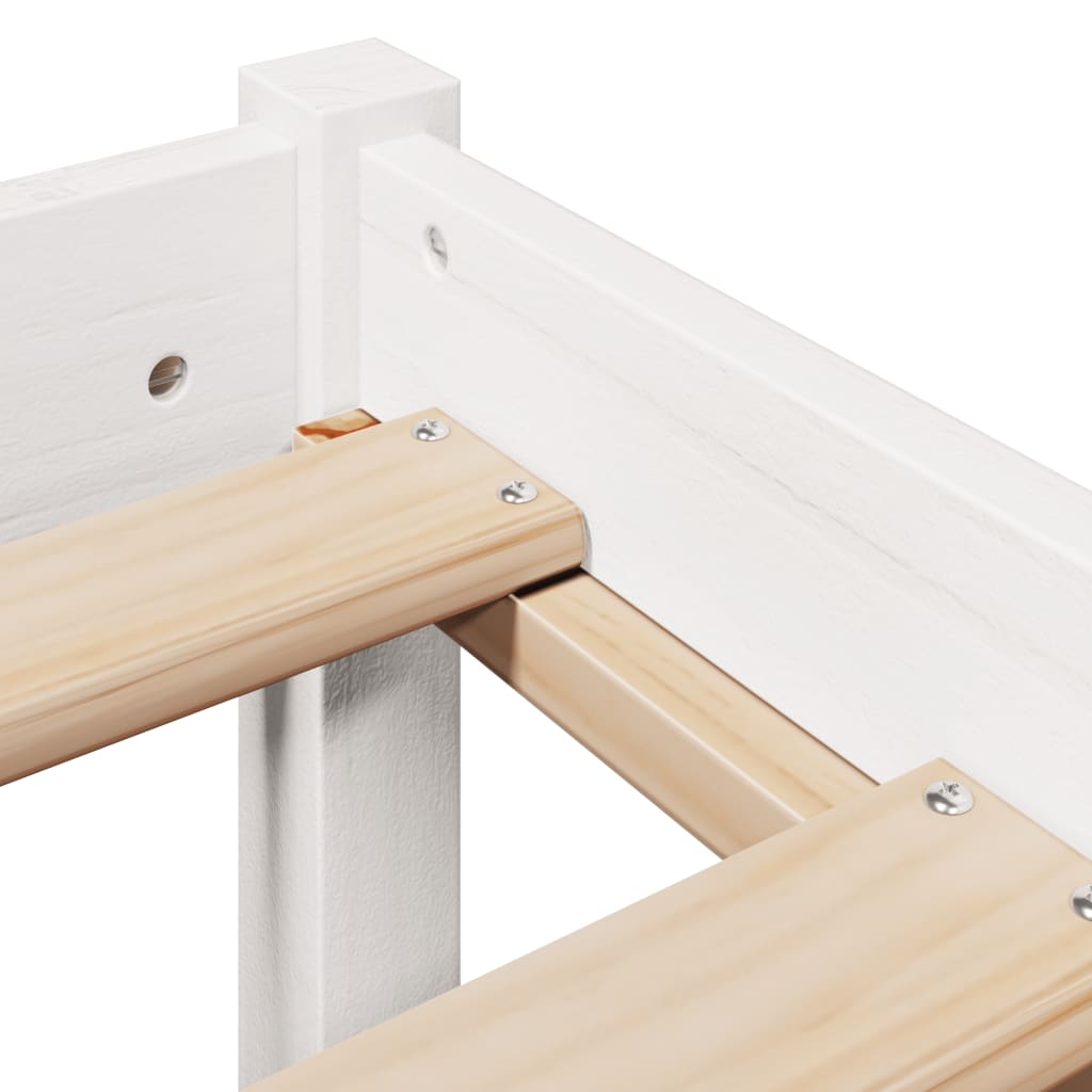 Bed Frame without Mattress White 90x190 cm Single Solid Wood Pine