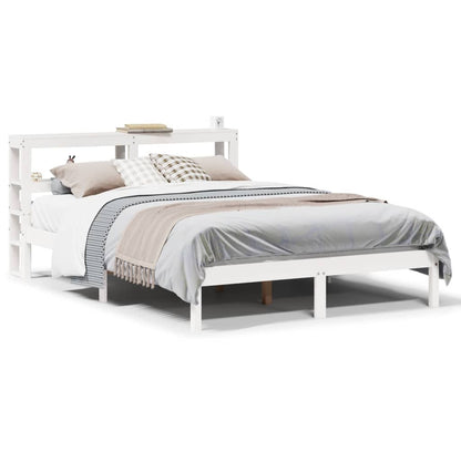 Bed Frame without Mattress White 120x190 cm Small Double Solid Wood Pine